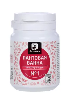 Пантовая ванна № 1 Алтаведъ Тонизирующая с красным корнем/зверобоем/маральим корнем сухая, 100 мл