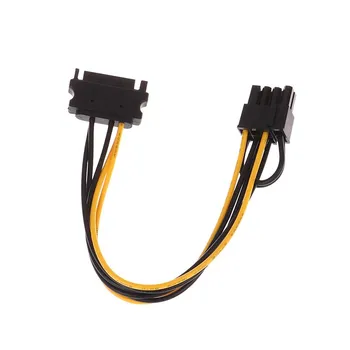15-контактный Sata на 8-контактный(6 + 2) Кабель питания Pci-E Кабель-конвертер видеокарты
