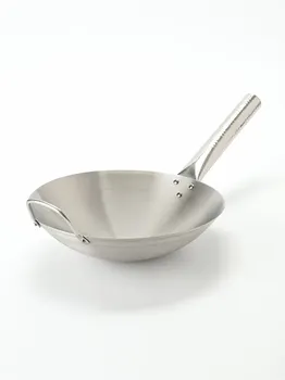 Сковорода-wok chief, d=28 см, нержавеющая сталь, с ручкой