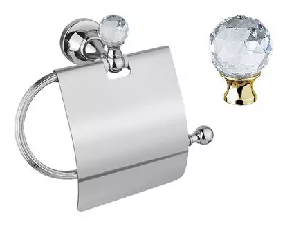 Держатель туалетной бумаги золото 24 карат, Swarovski Cezares Olimp OLIMP-TRH-03/24-Sw