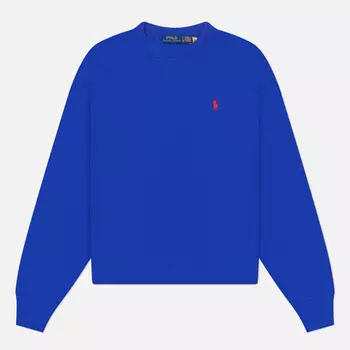 Женская толстовка Polo Ralph Lauren Embroidered Logo Crew, цвет синий, размер S