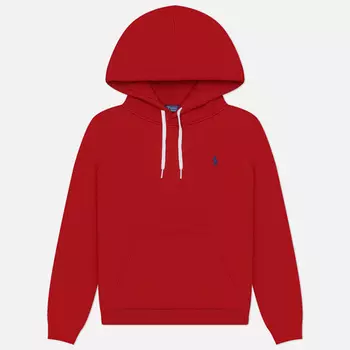 Женская толстовка Polo Ralph Lauren Embroidered Logo Hoodie, цвет красный, размер S