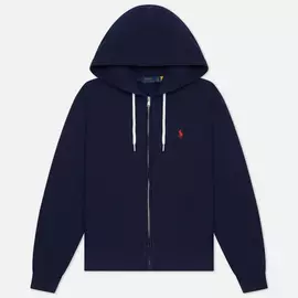 Женская толстовка Polo Ralph Lauren Full-Zip Fleece Hoodie, цвет синий, размер XS