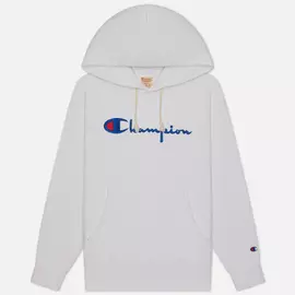 Женская толстовка Champion Reverse Weave Big Script &amp; Logo Sleeve Hoodie, цвет белый, размер M
