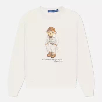 Женская толстовка Polo Ralph Lauren Polo Bear Coat Crew, цвет белый, размер XS
