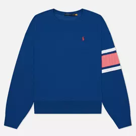 Женская толстовка Polo Ralph Lauren Striped-Trim Fleece, цвет синий, размер XS