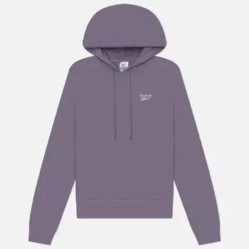Женская толстовка Reebok Identity Small Logo French Terry Hoodie, цвет фиолетовый, размер XS