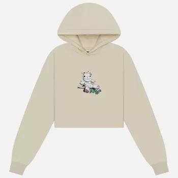 Женская толстовка RIPNDIP Travis Cropped Hoodie, цвет бежевый, размер XL