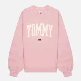 Женская толстовка Tommy Jeans ABO Collegiate Crew Neck, цвет розовый, размер L