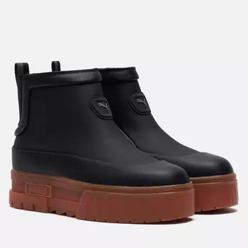 Женские ботинки Puma Mayze Wellis Boot Leather, цвет чёрный, размер 40 EU