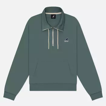 Женская толстовка Kangol Half Zip, цвет зелёный, размер S