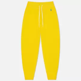 Женские брюки Polo Ralph Lauren Polo Pony Mini Logo Ankle Featherweight Fleece, цвет жёлтый, размер XL