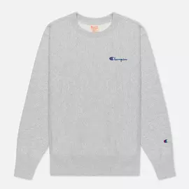 Женская толстовка Champion Reverse Weave Small Script &amp; Logo Sleeve Crew Neck, цвет серый, размер M