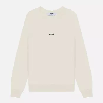 Женская толстовка MSGM Felpa Micrologo Print, цвет бежевый, размер S