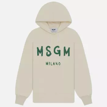 Женская толстовка MSGM MSGM Milano Brush Stroke Hoodie, цвет бежевый, размер S