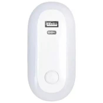 Ночник Camelion NL-267, LED, USB+Type-C, 220 В
