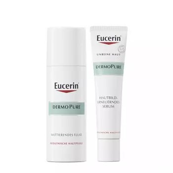 Eucerin Набор для проблемной кожи: флюид 50 мл + сыворотка 40 мл (Eucerin, DermoPure)