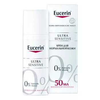Eucerin Успокаивающий крем для чувствительной кожи нормального и комбинированного типа, 50 мл (Eucerin, UltraSensitive &amp; AntiRedness)