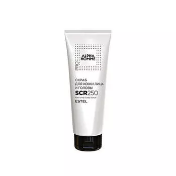 Estel Скраб для кожи лица и головы PRO Face and Scalp Scrub, 250 мл (Estel, Alpha homme)