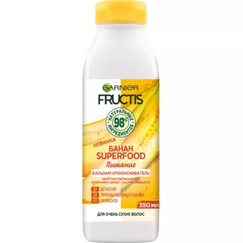 Garnier Бальзам-ополаскиватель для питания волос SuperFood "Банан", 350 мл (Garnier, Fructis)