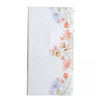Салфетки бумажные, 33х33 см, 20 шт, белые, Акварельные цветы, Autumn bright