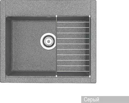Кухонная мойка Aquaton Делия 60 1A715232LD230, серый