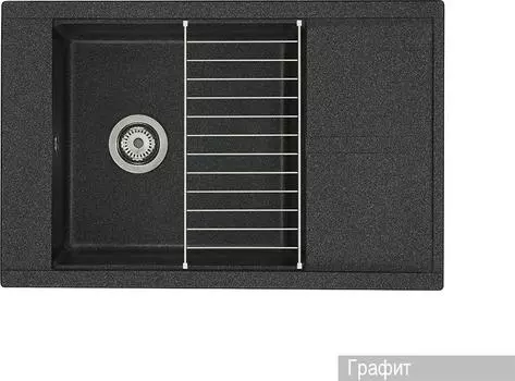Кухонная мойка Aquaton Делия 78 1A715132DE210, чёрный