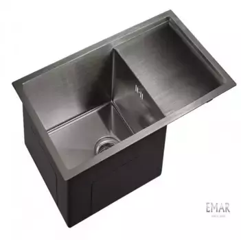 Кухонная мойка Emar Best EMB-124 PVD Nano Dark черный