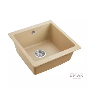 Кухонная мойка Emar Quartz EMQ-1455.P Сардоникс бежевый