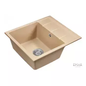 Кухонная мойка Emar Quartz EMQ-1580.Q Сардоникс бежевый