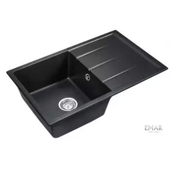 Кухонная мойка Emar Quartz EMQ-1800.Q Морион черный