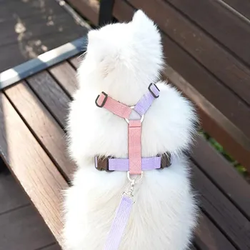 Classic Step-in Dog Harness and Leash Set-No Pull Pet Adjustable Halter Harness with Leash Easy Walk Running Training for Small Dogs&cat XS