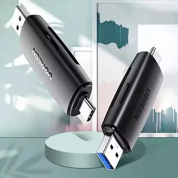 Картридер Ugreen CM304 Multifunction Type-C + USB TF/SD 3.0 Чёрный 80191