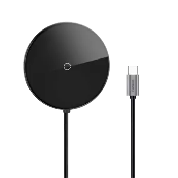 Хаб с беспроводной зарядкой Baseus Circular Mirror (USB х4 + Type-C PD) Серый WXJMY-0G