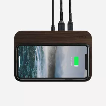 Хаб с беспроводной зарядкой Nomad Base Station Дерево NM300W4A00