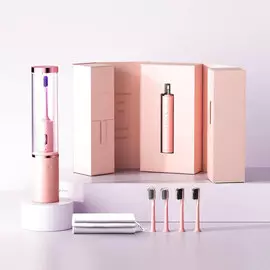Электрическая зубная щетка со стерилизатором T-Flash UV Sterilization Toothbrush Розовая Q-05