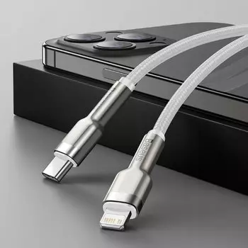 Кабель Baseus Cafule Metal Type-C - Lightning PD 20W 1м Чёрный CATLJK-A01
