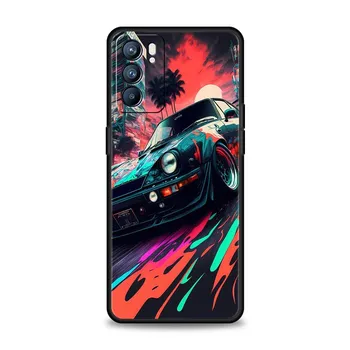 Чехол для телефона с спортивным автомобилем JDM Tokyo Drift для Oppo A54 A53 A52 A9 2020 A15 A95 A16 A76 A74 A12 Find X5 Reno7 Reno6 Pro Plus 5G Oppo Reno6 5G