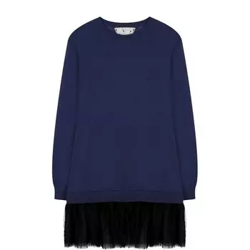 Пуловер из смеси кашемира и шелка с оборкой REDVALENTINO