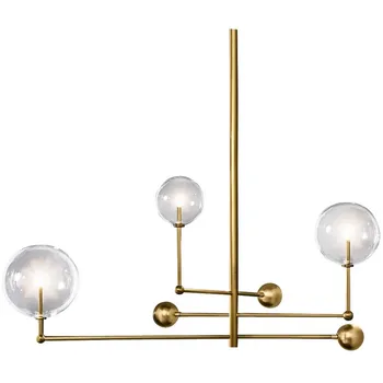 Потолочная люстра на штангеDelight Collection Globe Mobile KG0835P-3 brass в форме шара DeLight Collection