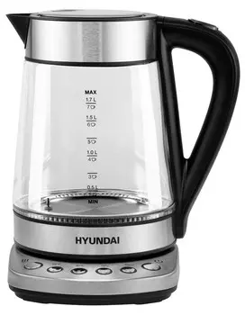 Чайник Hyundai HYK-G3026 серебристый/черный