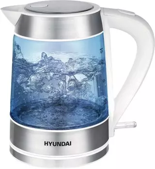 Чайник Hyundai HYK-G3606 белый/прозрачный