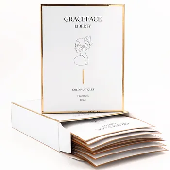 GRACE FACE Набор увлажняющих тканевых масок для лица с золотом и гиалуроновой кислотой