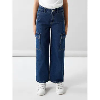 Джинсы Name It Rose Wide Cargo Fit, синий