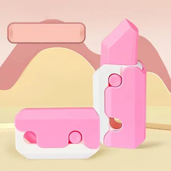 TikTok 3D печать гравитационный прыжок маленький нож для редиса мини-модель студенческий приз кулон декомпрессионная игрушка в подарок милый реквизит. _Другой Purple Green
