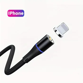 Кабель для передачи данных с магнитной присоской, 30 Вт, подходит для Apple Android, кабель для сверхбыстрой зарядки Type-C, короткая линия, портативный магнитный присоска, 0,5 метра Type-C