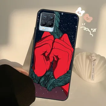 Сексуальный женский чехол с красными губами для девочек Realme 8 9 Pro Plus GT Neo 2 GT Master 9i 8i, чехол для телефона OnePlus 9 10 Pro 9R Nord2 Realme 9Pro Plus