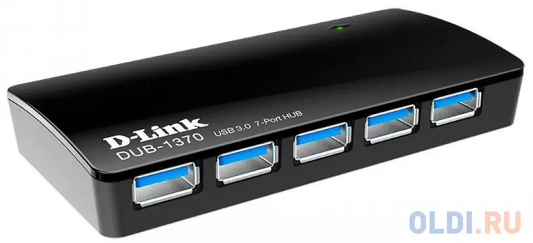 Концентратор USB 3.0 D-Link DUB-1370 7 x USB 3.0 черный