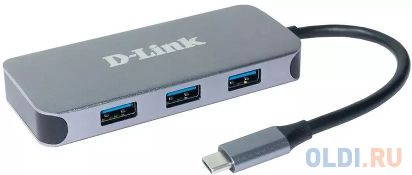 Концентратор USB Type-C D-Link DUB-2335/A1A 3 х USB 3.0 RJ-45 HDMI USB Type-C черный