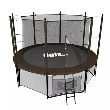 Батут Unix Line 8 ft Black Brown (inside)